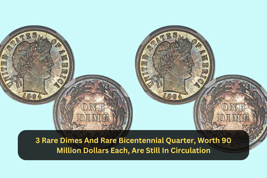 3 Rare Dimes And Rare Bicentennial Quarter, Worth 90 Million Dollars Each, Are Still In Circulation